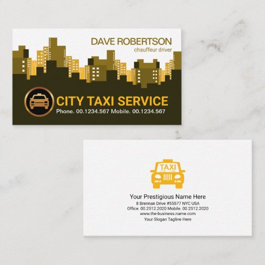 絶妙なレトロシティスカイラインタクシードライバー 名刺 (正面/裏面)