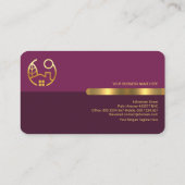 絶妙なレトロ紫色のレイヤーリアル 名刺 (裏面)