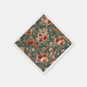 絶妙なロマンチックなバラと美しい花 スタンダードカクテルナプキン (角)