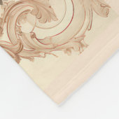 絶妙なヴィンテージみすぼらしいシック フリースブランケット (角)