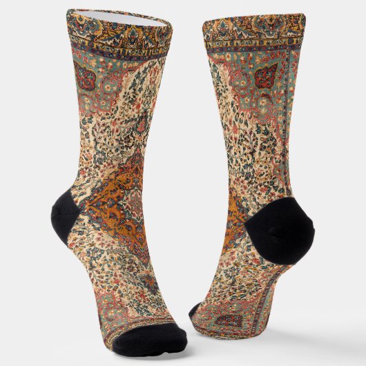 絶妙なヴィンテージペルシャじゅうたん模様 ソックス (傾斜あり)