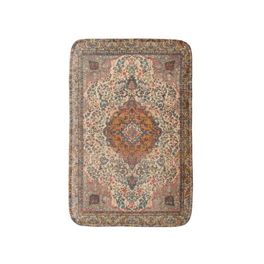 絶妙なヴィンテージペルシャじゅうたん模様 バスマット (正面縦)