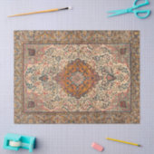 絶妙なヴィンテージペルシャじゅうたん模様 薄葉紙 (クラフト)