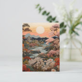 絶妙な伝統的日本のタペストリー芸術： ポストカード (スタンド正面)