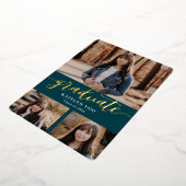 絶妙な味のフォイル卒業招待状フォイル 箔招待状 (回転した状態)