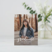 絶妙な味の編集可能なカラー卒業はがき ポストカード (スタンド正面)