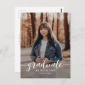 絶妙な味の編集可能なカラー卒業はがき ポストカード (正面/裏面)