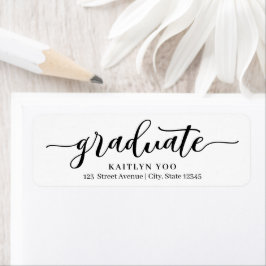 絶妙な味の編集可能なカラー卒業アドレス ラベル