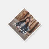 絶妙な味の編集可能なカラー卒業ナプキン スタンダードカクテルナプキン (角)