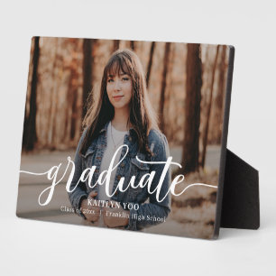 絶妙な味の編集可能なカラー卒業プラーク フォトプラーク