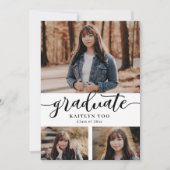 絶妙な味の編集可能なカラー卒業Invitati 招待状 (正面)