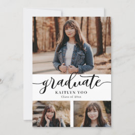 絶妙な味の編集可能なカラー卒業Invitati 招待状