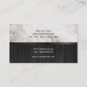 絶妙な大理石の木のトリム要素フェイシャルヘア 名刺 (裏面)