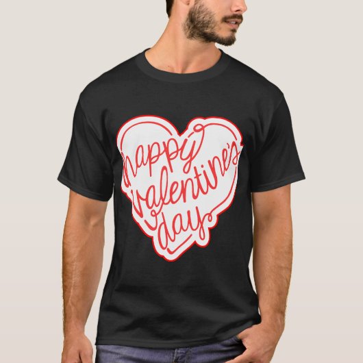 絶妙な手描き赤いハートデザイン ❤️ | ペルフェック Tシャツ (正面)