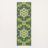 絶妙な手絵を描幾何グリーン抽象芸術 ヨガマット (裏面)