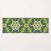 絶妙な手絵を描幾何グリーン抽象芸術 ヨガマット (正面(横))