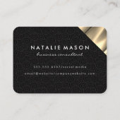 絶妙な旋回パターン金ゴールドドレープ 名刺 (裏面)