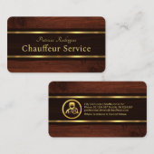 絶妙な木目金ゴールドラインChauffeur 名刺 (正面/裏面)