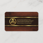 絶妙な木目金ゴールドラインChauffeur 名刺 (裏面)