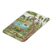 絶妙な植物園オアシスウォーター色 マグネット (左側)