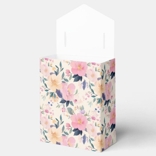 絶妙な水の色のフローラクリームピンク植物学 フェイバーボックス (オープン)