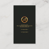 絶妙な汚れの金ゴールドのフォークのナイフのスプーンのケータリング 名刺 (裏面)