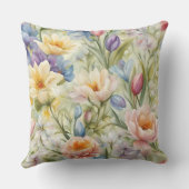 絶妙な洗練された春の花。絵画の アウトドアクッション (裏面)