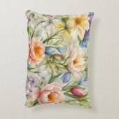 絶妙な洗練された春の花。絵画の アクセントクッション (裏面(縦))