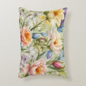 絶妙な洗練された春の花。絵画の アクセントクッション (正面(垂直))