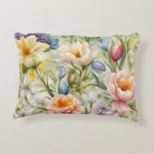 絶妙な洗練された春の花。絵画の アクセントクッション (裏面)