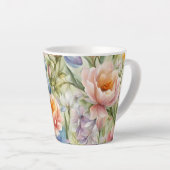 絶妙な洗練された春の花。絵画の カフェラテマグ (右アングル)