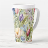 絶妙な洗練された春の花。絵画の カフェラテマグ (右アングル)