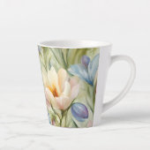 絶妙な洗練された春の花。絵画の カフェラテマグ (右)