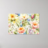 絶妙な洗練された春の花。絵画の キャンバスプリント (正面)