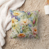 絶妙な洗練された春の花。絵画の クッション (ブランケット)