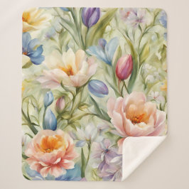 絶妙な洗練された春の花。絵画の シェルパブランケット