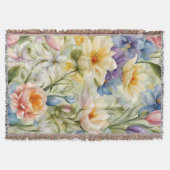 絶妙な洗練された春の花。絵画の スローブランケット (正面)