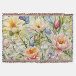 絶妙な洗練された春の花。絵画の スローブランケット