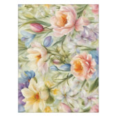 絶妙な洗練された春の花。絵画の テーブルクロス (正面)