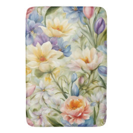 絶妙な洗練された春の花。絵画の バスマット