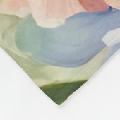 絶妙な洗練された春の花。絵画の フリースブランケット (角)