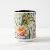 絶妙な洗練された春の花。絵画の マグカップ (中央)