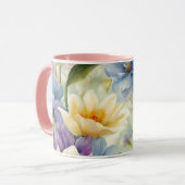 絶妙な洗練された春の花。絵画の マグカップ (正面左)