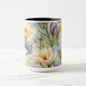 絶妙な洗練された春の花。絵画の マグカップ (中央)