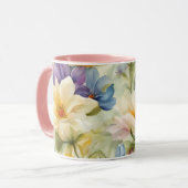 絶妙な洗練された春の花。絵画の マグカップ (正面左)