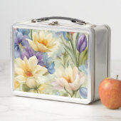 絶妙な洗練された春の花。絵画の メタルランチボックス (インサイチュ)