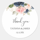 絶妙な秋フローラありがとう好意 ラウンドシール (正面)