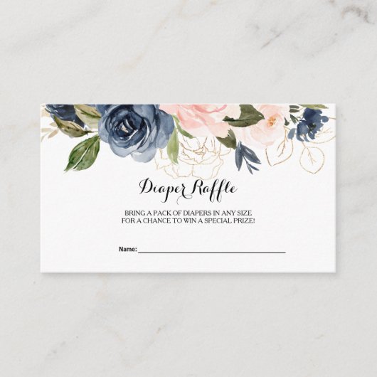 絶妙な秋フローラおむつラッフル エンクロージャーカード (正面)