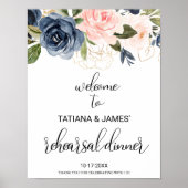 絶妙な秋フローラリハーサルディナーウェルカム ポスター (正面)