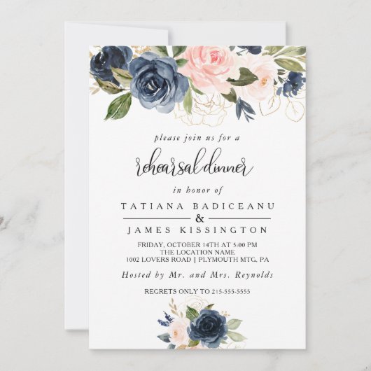 絶妙な秋フローラリハーサルディナー 招待状 (正面)